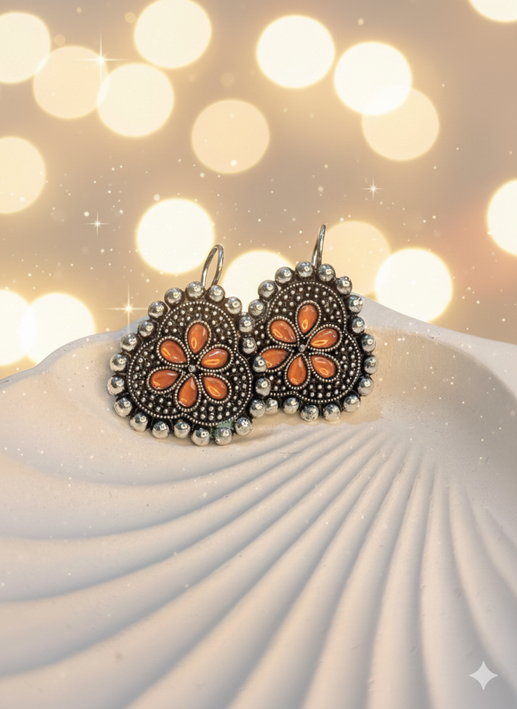 Desi Diva Jhumka (Orange)