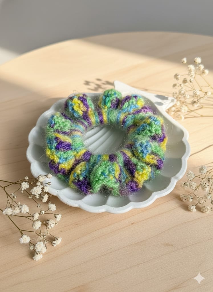 Shalvika's crochet scrunchie