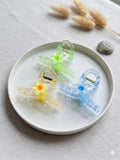 Pastel Floral Acrylic Claw Clip