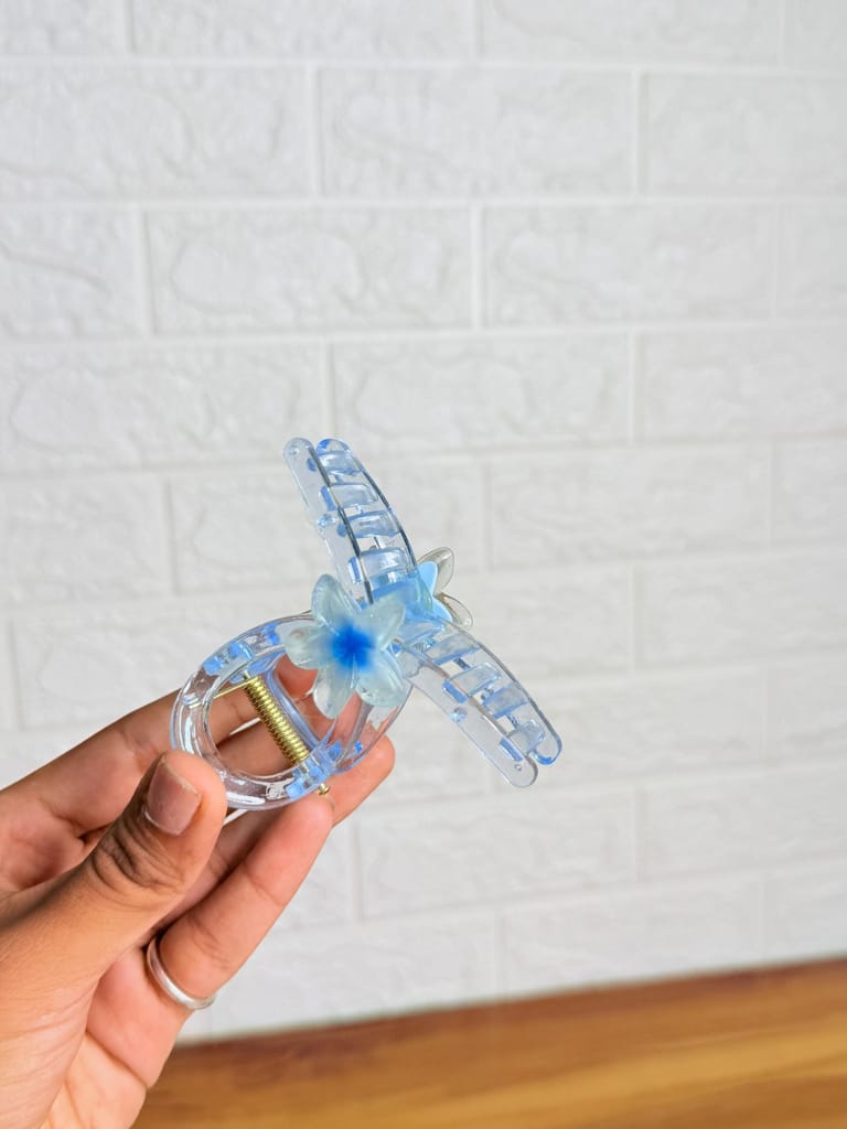 Pastel Floral Acrylic Claw Clip