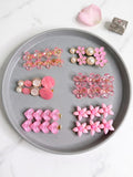 Blush Pink & Gold Rhinestone Hair Pins