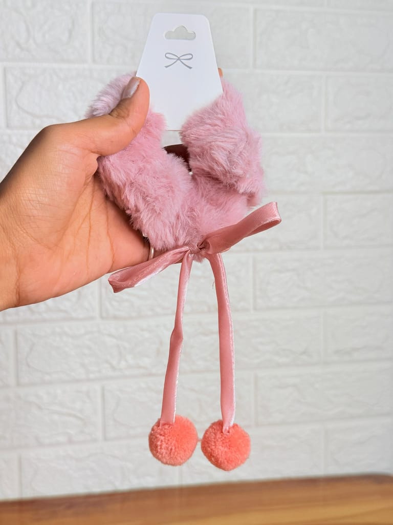 Cherry Plush Scrunchie