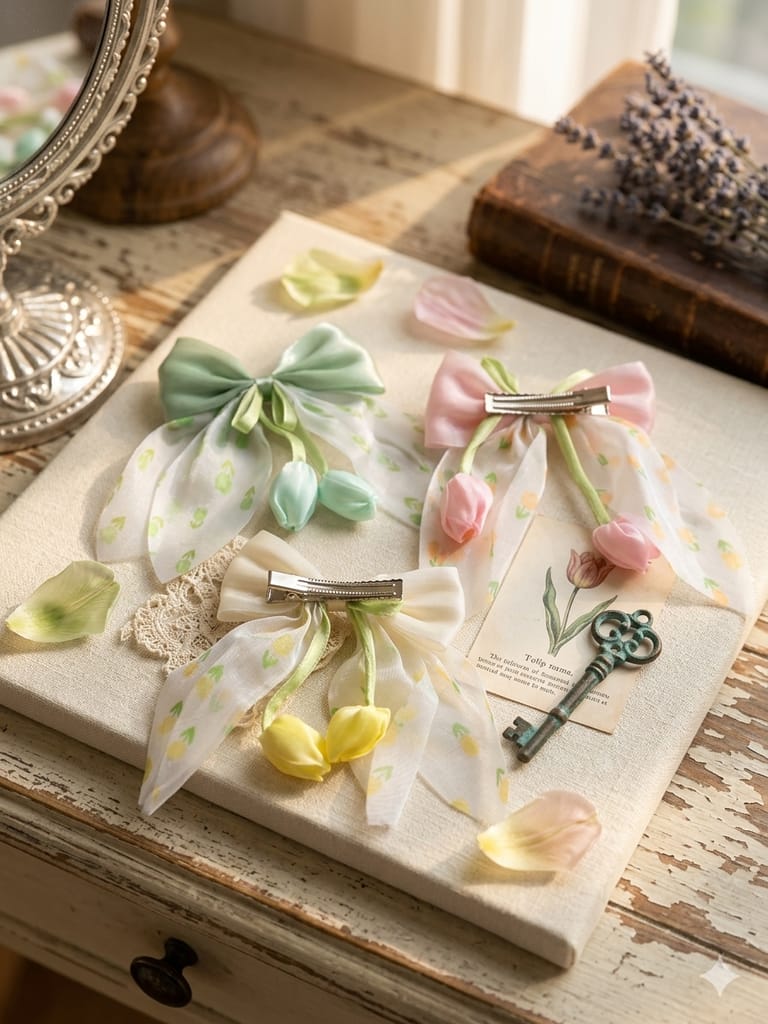 Vintage Tulip Delight Bows