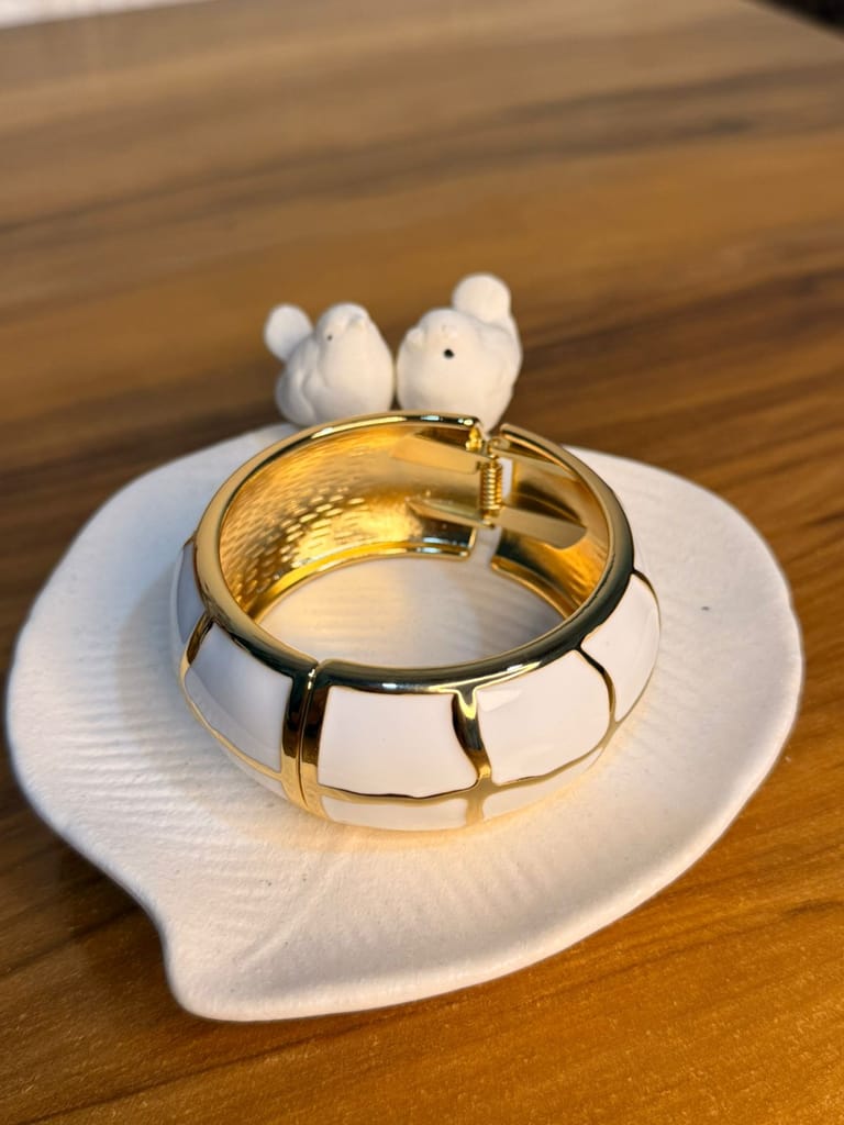 Enamel Bangle (White)