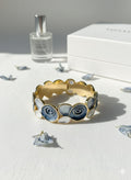 Rose Enamel Bracelet (blue)