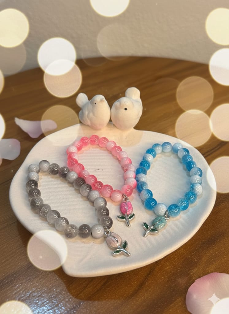 Tulip beaded bracelet
