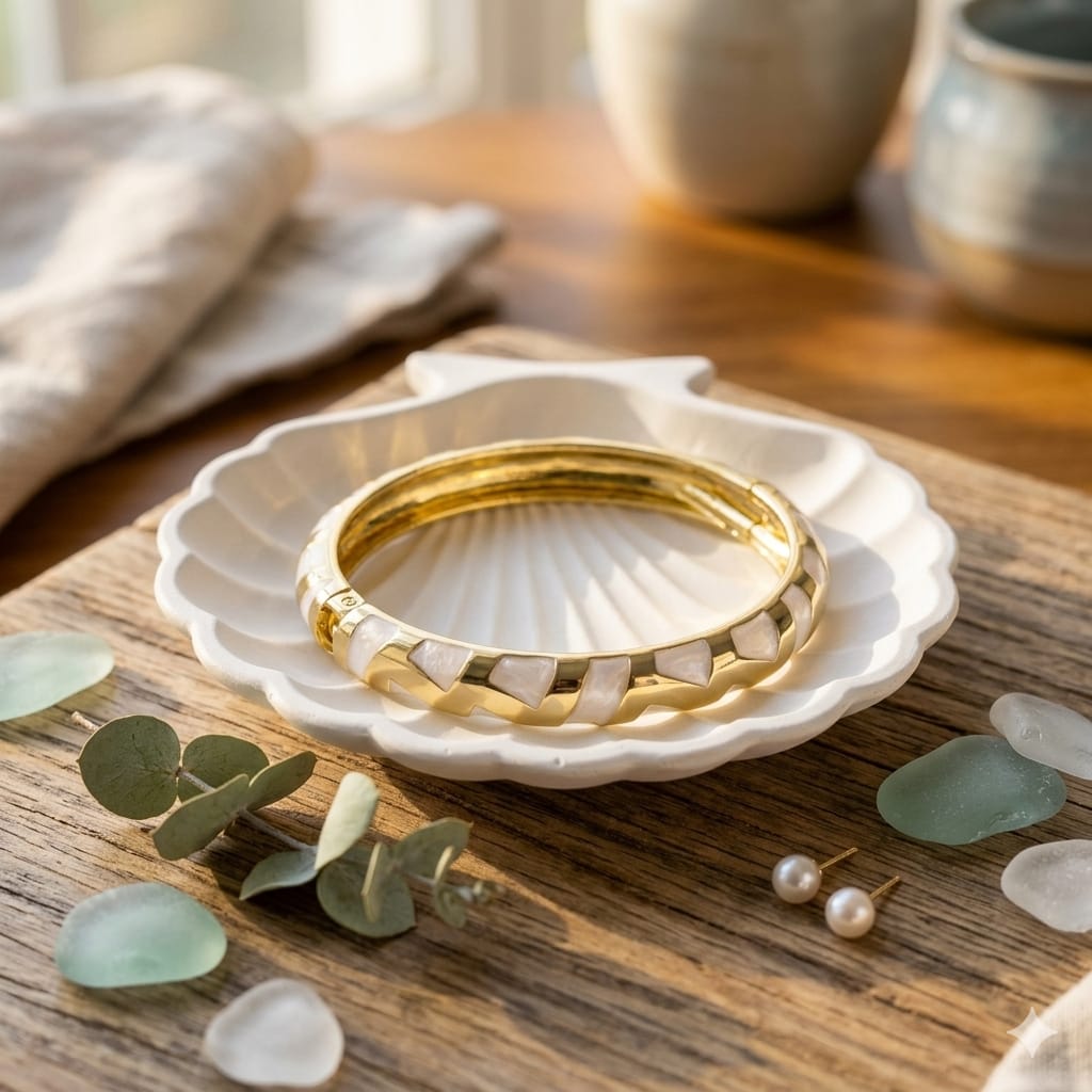 Mother of Pearl Mosaic (Resin Bangle)