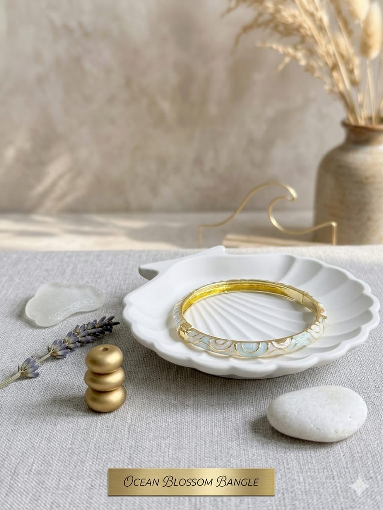 Ocean Blossom Bangle (Resin Bangle)