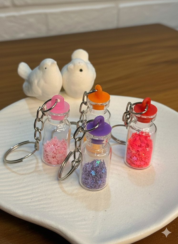 Wish bottle key chain