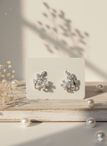 Floral swirl studs