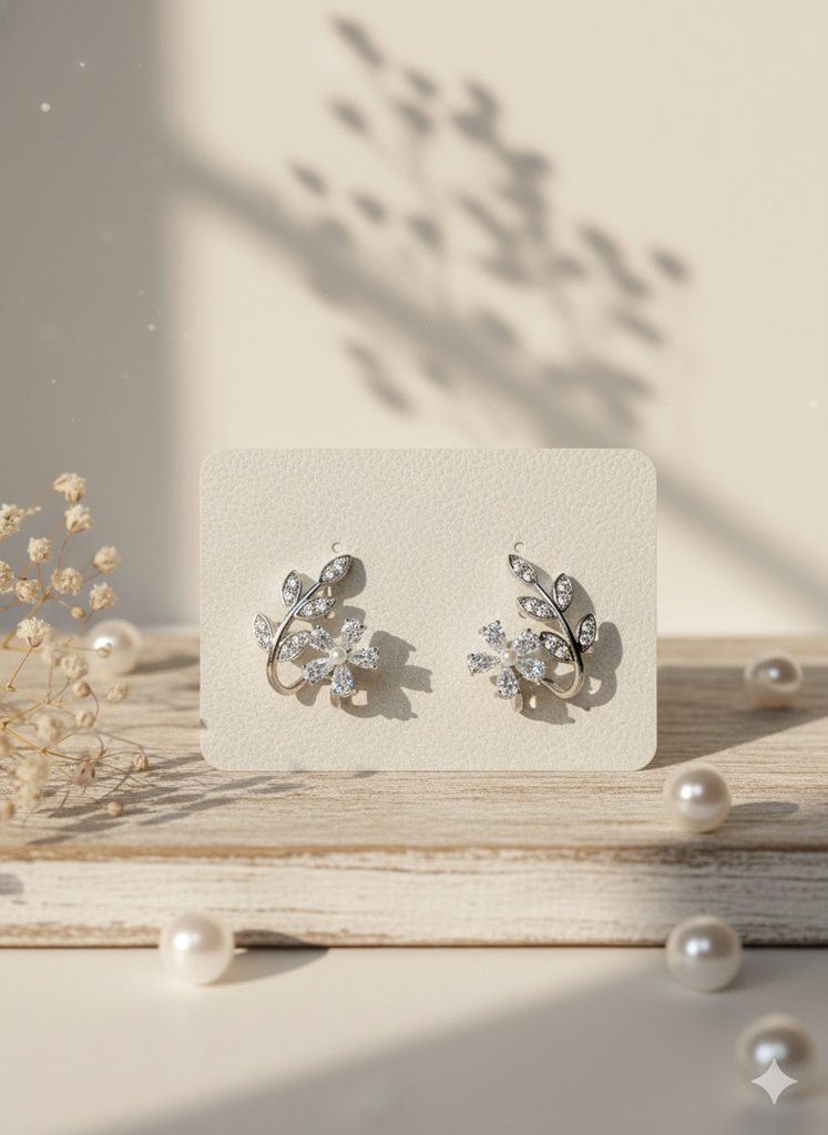 Floral swirl studs