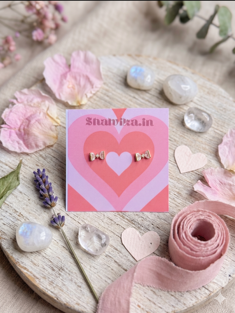 Petite Ribbon Sparkle Studs