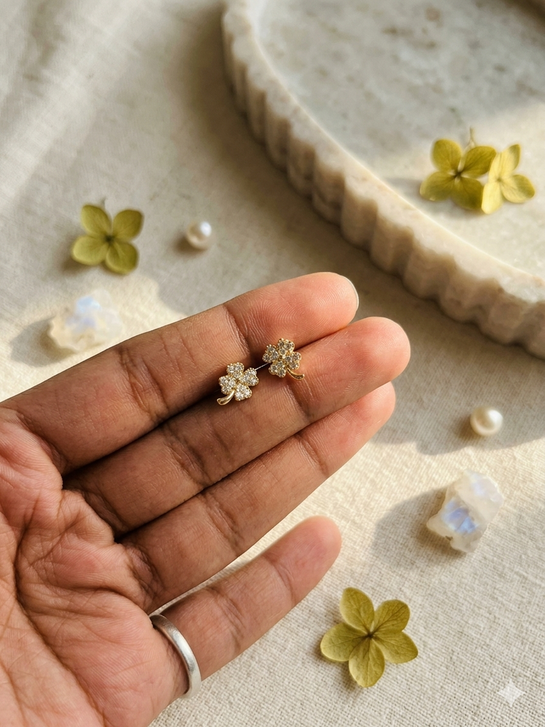 Shalvika Lucky Charm Pavé Earrings