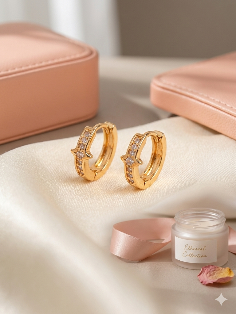 Nova Sparkle Huggie Earrings