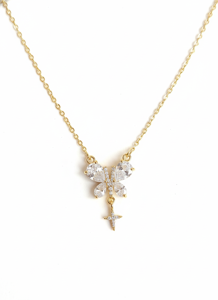 Butterfly stone pendent