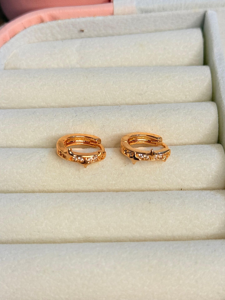 Nova Sparkle Huggie Earrings