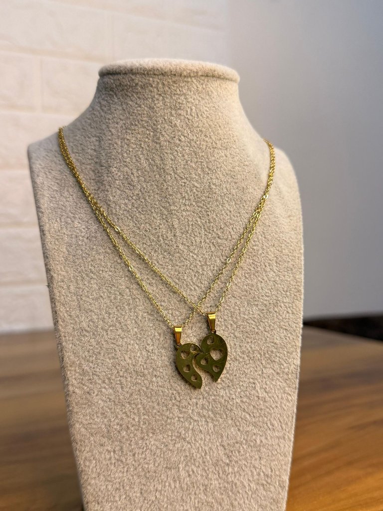 Twin heart pendents