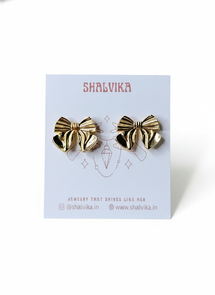 Regal bow earrings