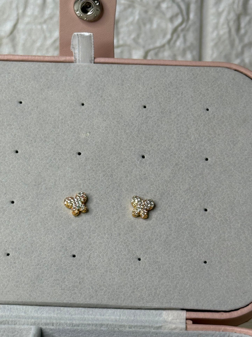 Butterfly studs golden
