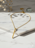 Match stick necklace (golden)