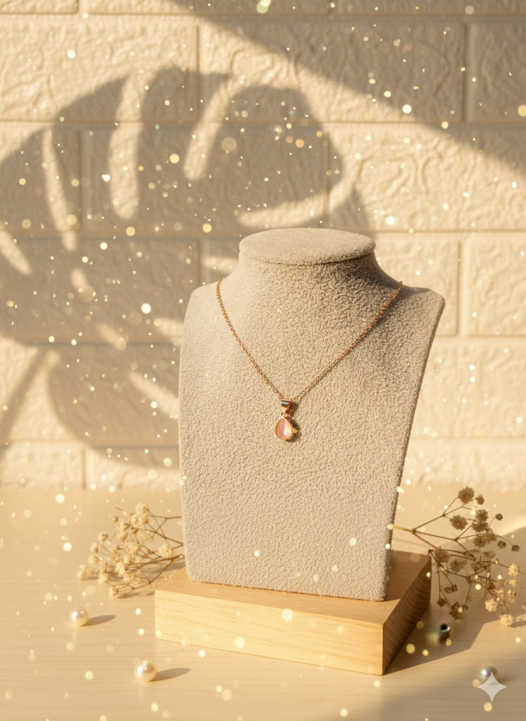 Blush drop pendent