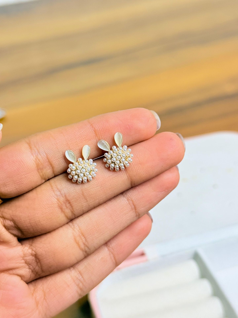 The Snowball Bunny Studs: