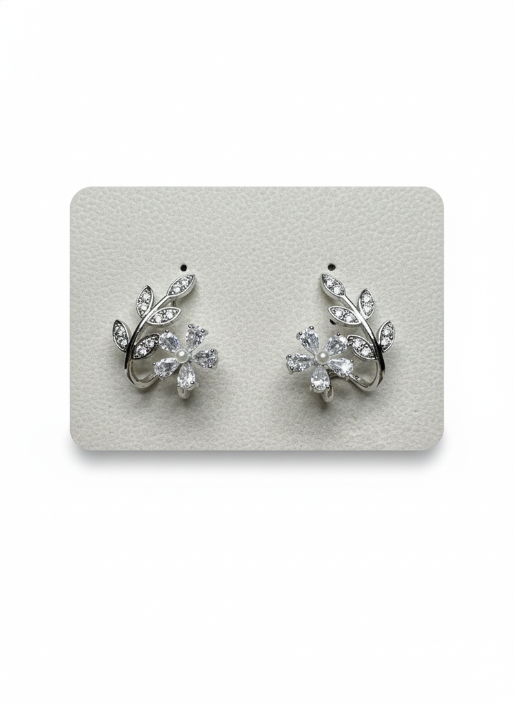 Floral swirl studs