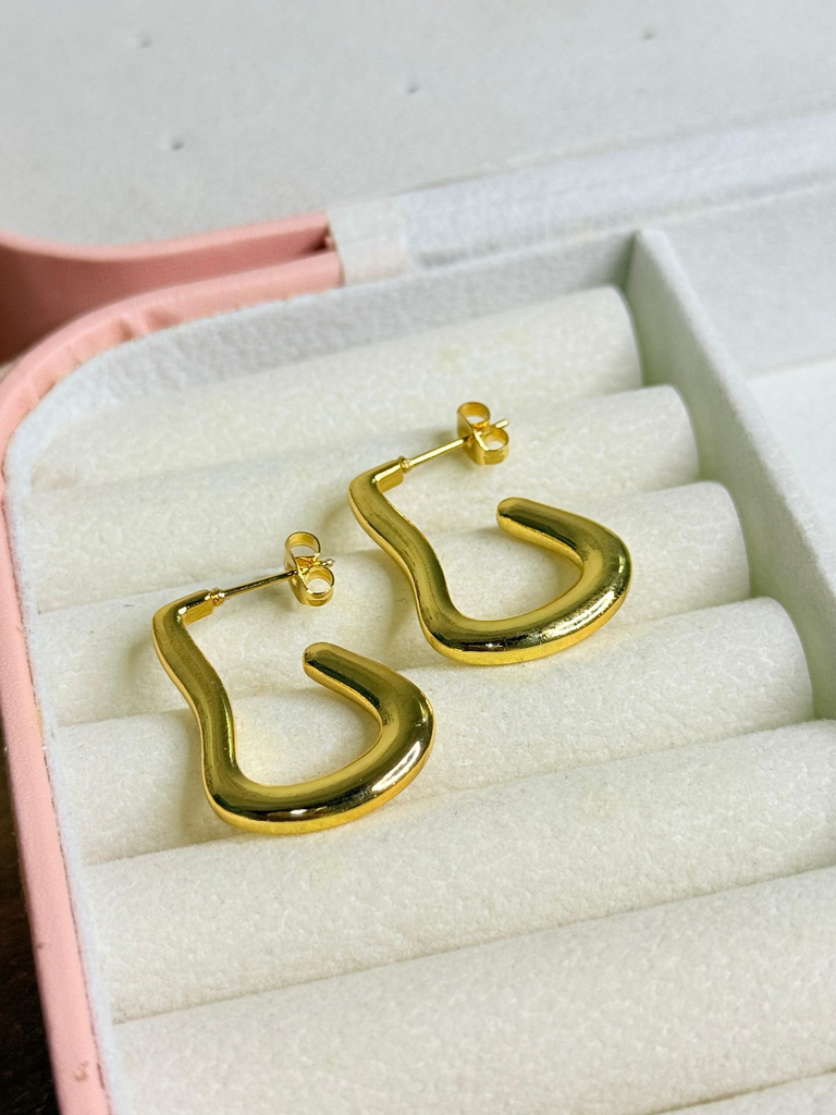Gilded Link Hoops
