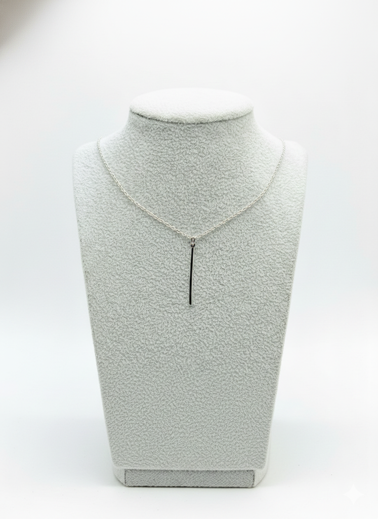 Match stick necklace (silver)