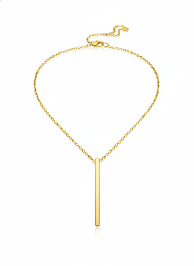 Match stick necklace (golden)