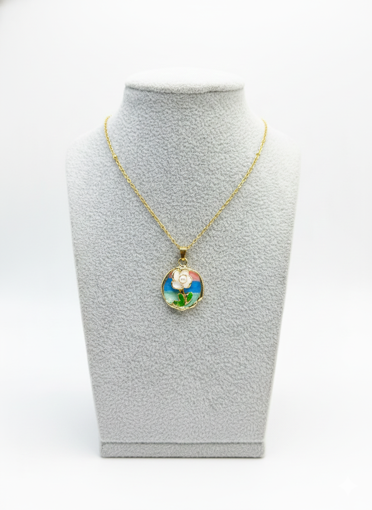 White flower pendent
