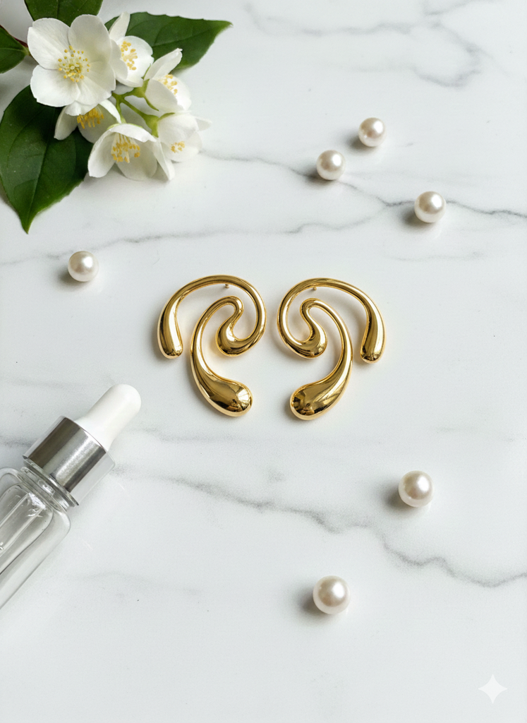 Liquid loop earrings