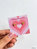Canary Heart Studs