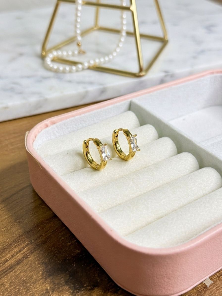 Essential Emerald-Cut Hoops