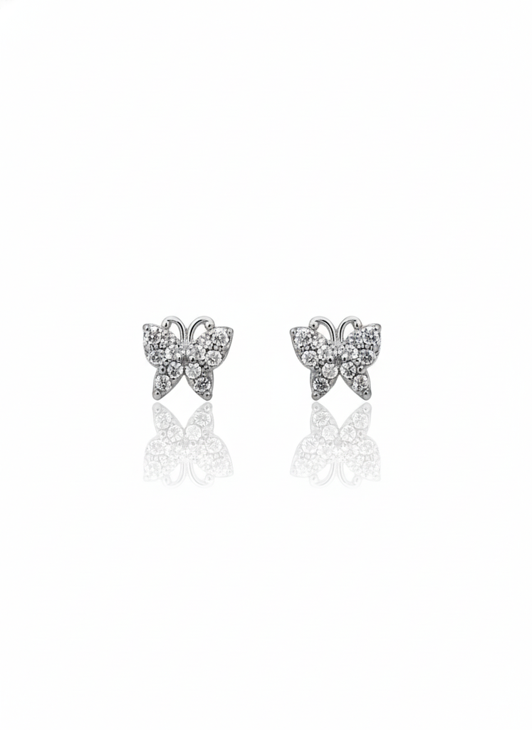 Butterfly studs sliver