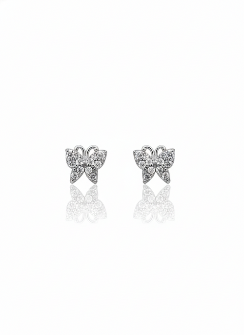 Butterfly studs sliver