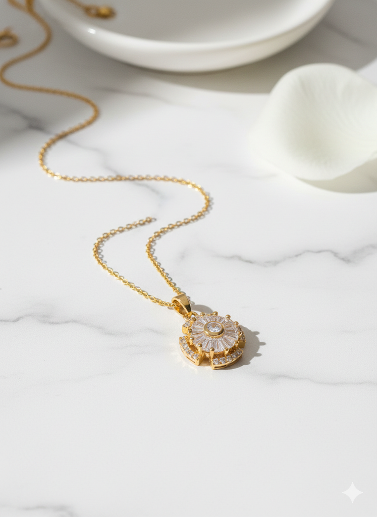Flower rotation pendant-1 (Golden)