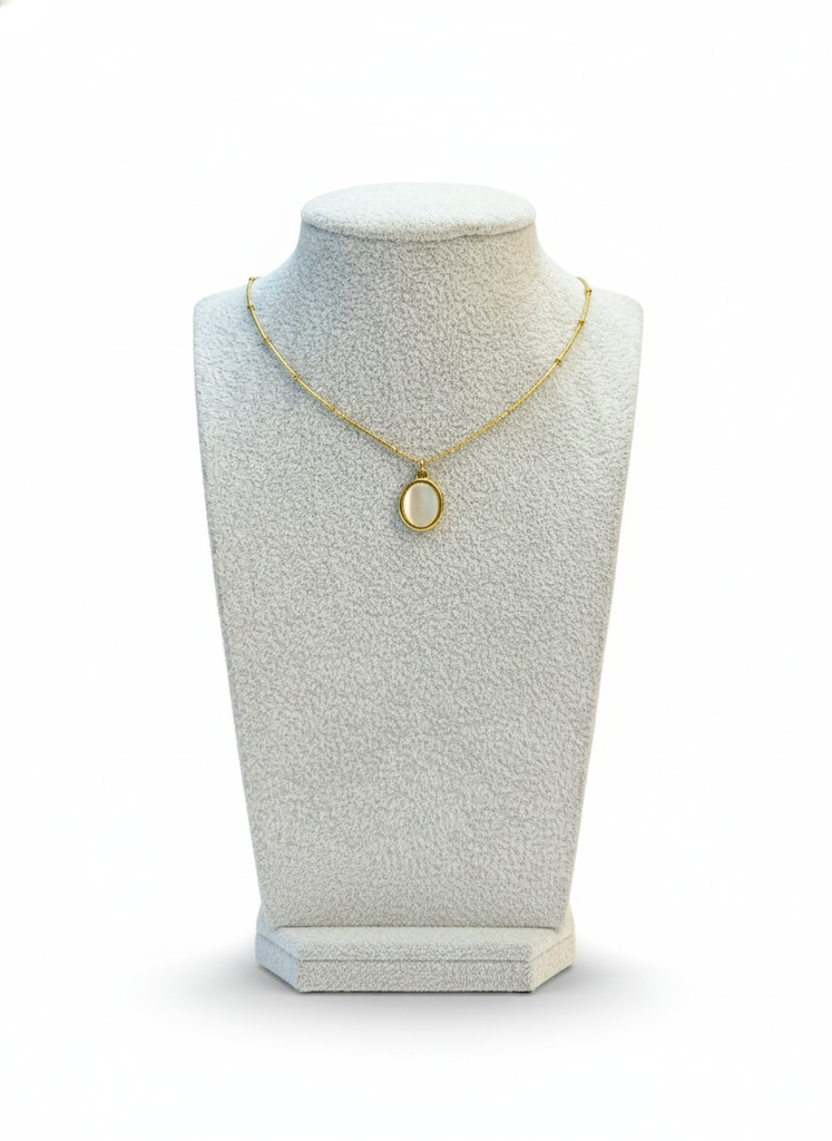 Gold oval pearl