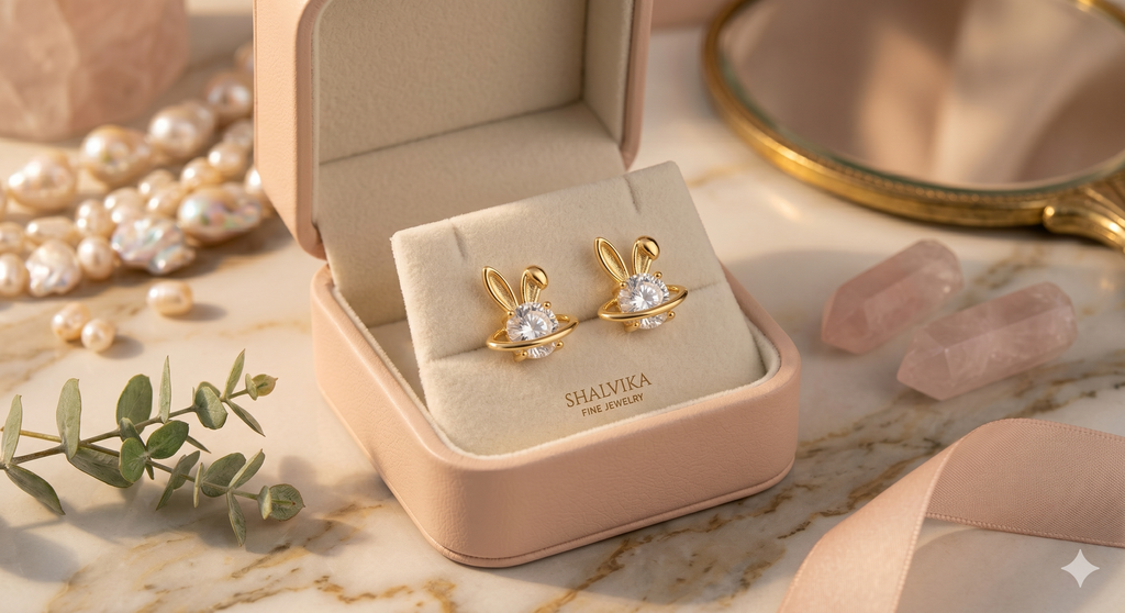 The Lunar Bunny Studs