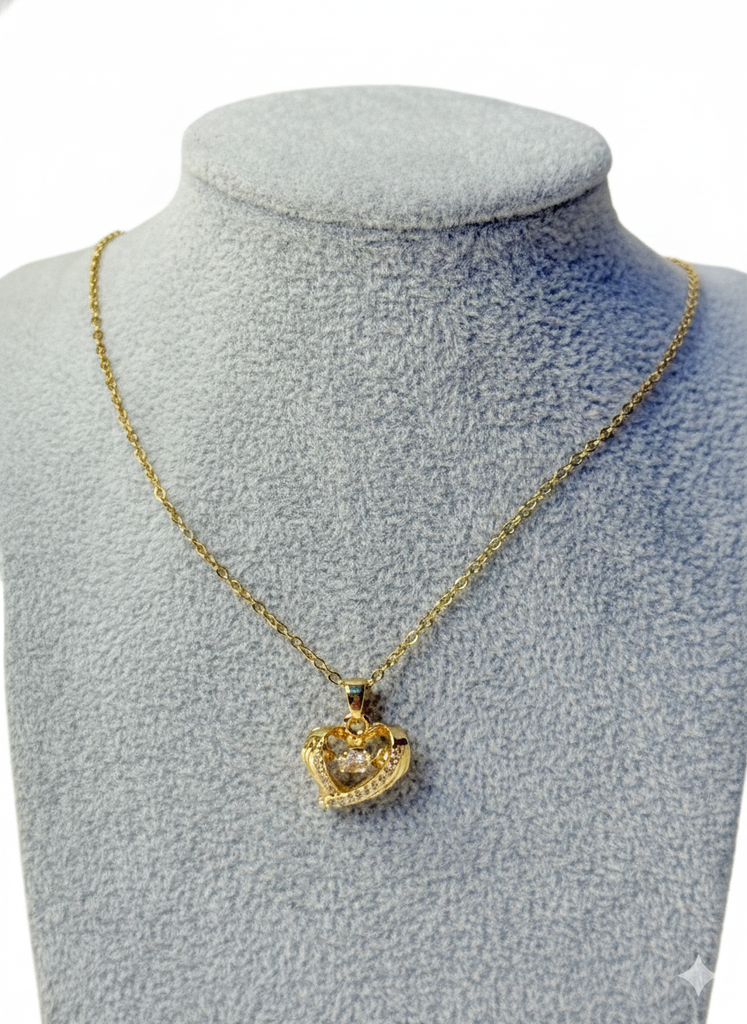 Crystal heart pendent
