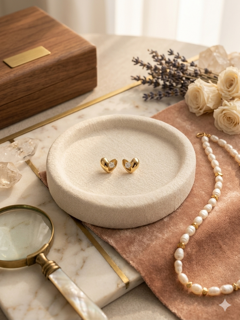 Whispering Heart Diamond Earrings