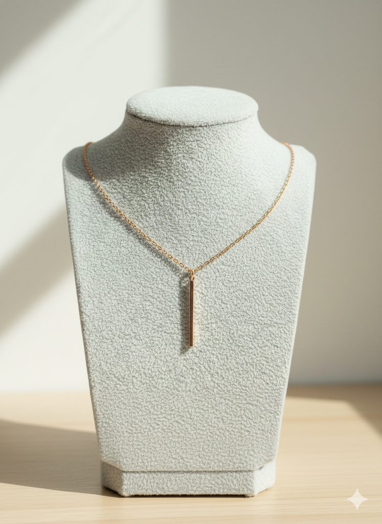 match stick necklace (rose gold)