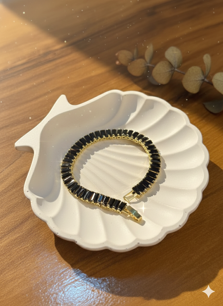 black tennis bracelet