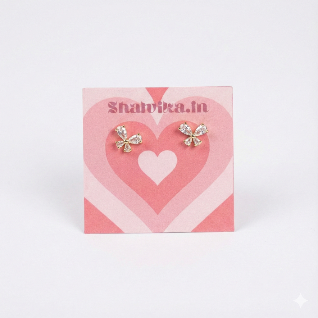 Crystal Flower Studs 