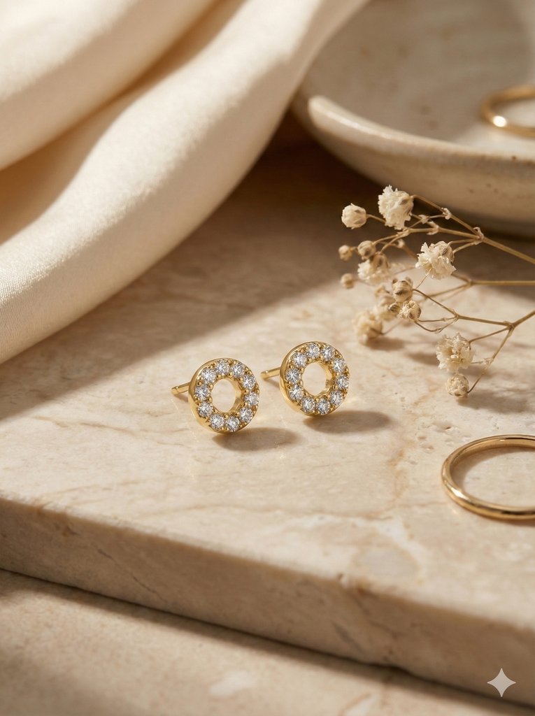 Starlight Circle Studs 