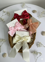 Satin bow clips