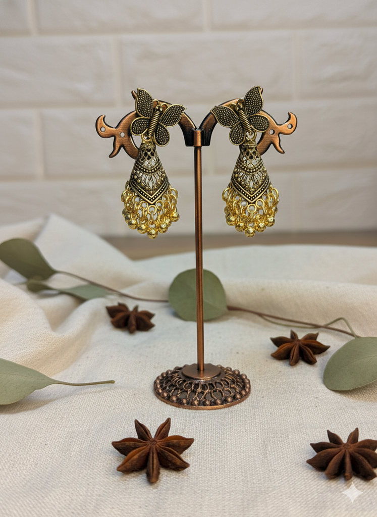Butterfly jhumka