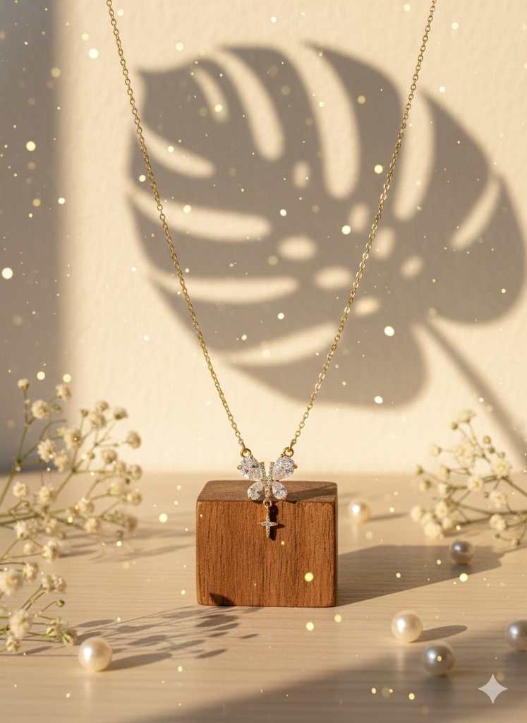 Butterfly stone pendent