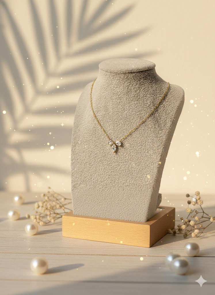 Crystal leaf pendent