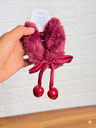 The Shalvika Cherry Plush Scrunchie